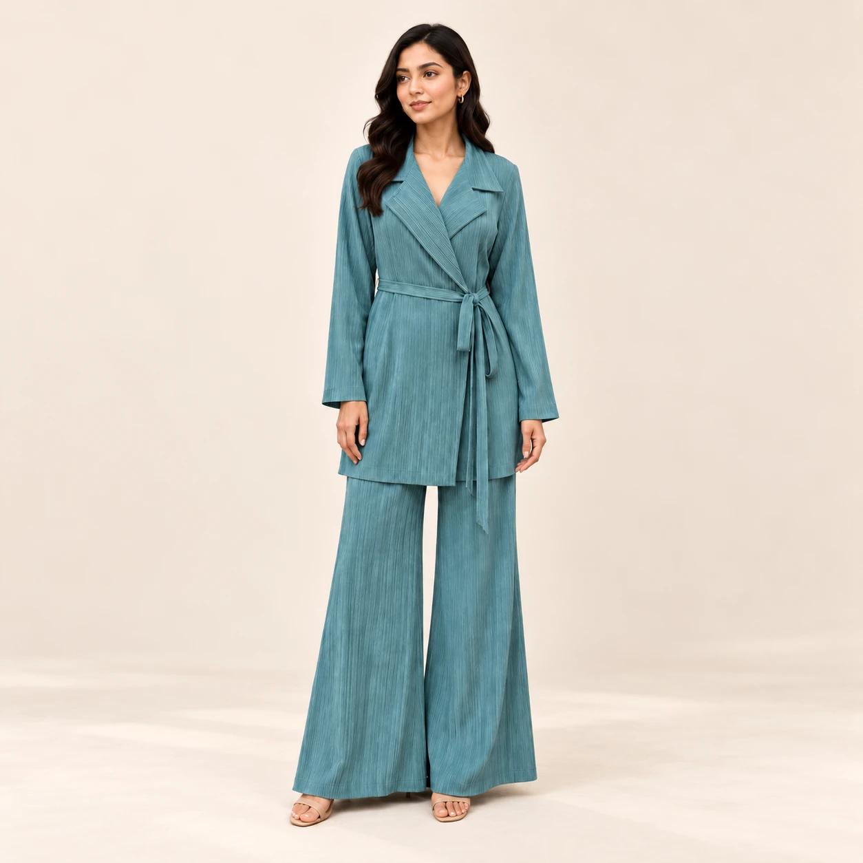 Aqua Wrap, full silhouette in soft studio light